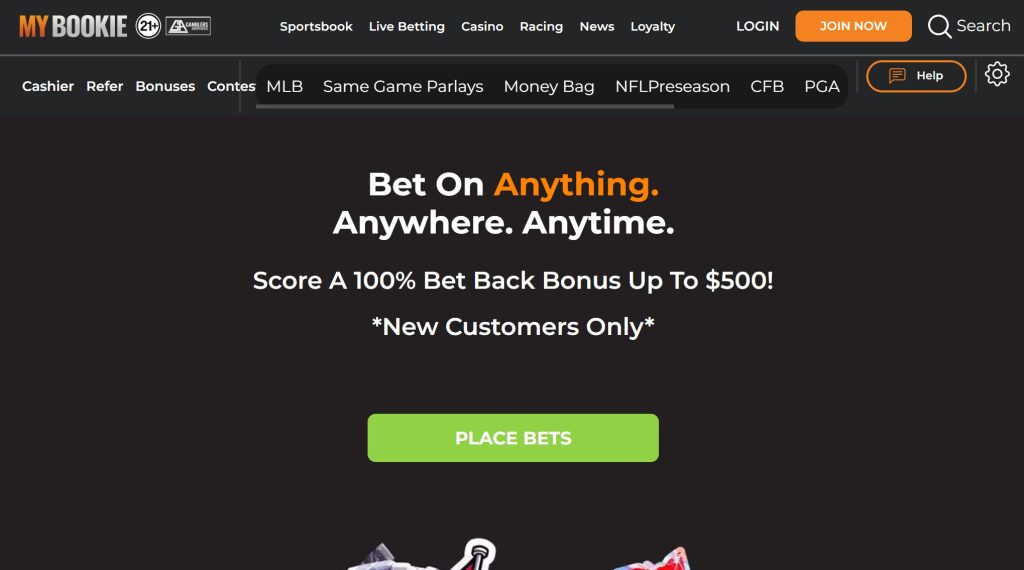 MyBookie sportsbook bonus page – a popular online sports betting site with great welcome offers.